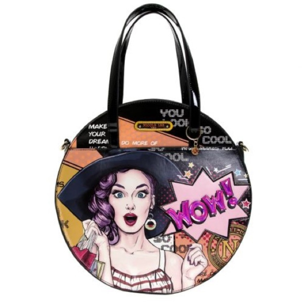 Nicole Lee Wow It's Lucy Pop Art Circle Handbag